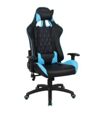 Игровое кресло  "GT Master GM-110", две подушки, экокожа, черное/голубое, 531928