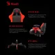 Кресло игровое A4Tech Bloody GC-870 черный/красный ромбик эко.кожа с подголов. крестов. металл. Фото товара с разных ракурсов.