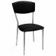 Стул для столовых, кафе, дома РС23, серебристый каркас, экокожа черная главное фото в маленьком размере