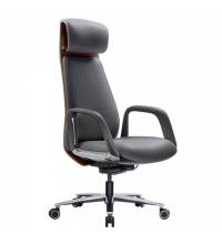 Кресло HAWASAN (ХАВАСАН) PREMIUM EX-820, синхромеханизм, слайдер, экокожа, графит/коричневое, 533238