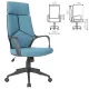 Кресло руководителя PREMIUM Prime EX-515, ткань, голубое. Фото товара с разных ракурсов.