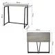 Стол на металлокаркасе BRABIX LOFT CD-001, 800х440х740 мм, складной, цвет дуб антик, 641210. Фото товара с разных ракурсов.