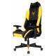 Кресло игровое Knight Neon черный/желтый соты эко.кожа с подголов. крестов. металл. Фото товара с разных ракурсов.